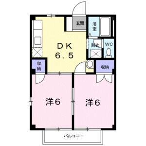 2DK 間取り図
