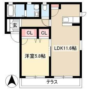 1LDK 間取り図