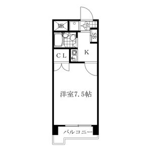 1K 間取り図