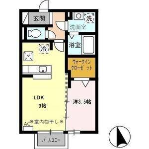 1LDK 間取り図