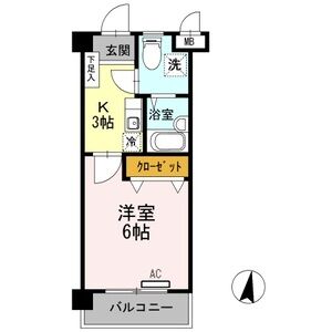 1K 間取り図