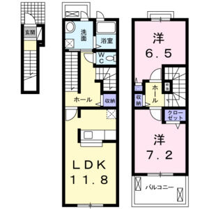 2LDK 間取り図