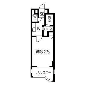 1K 間取り図