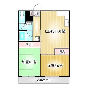 2DK 間取り図