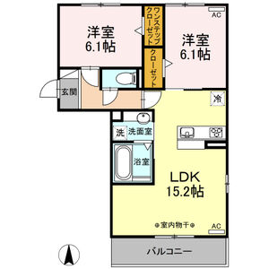 2LDK 間取り図