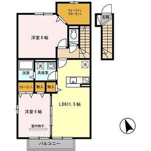 2LDK 間取り図