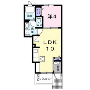 1LDK 間取り図