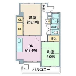 2LDK 間取り図