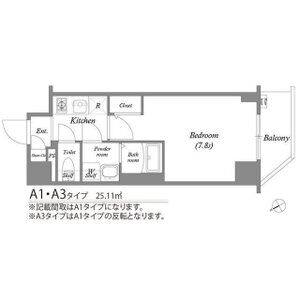 1K 間取り図
