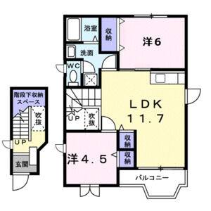 2LDK 間取り図
