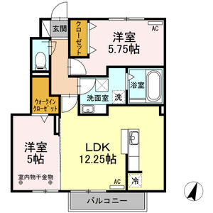 2LDK 間取り図
