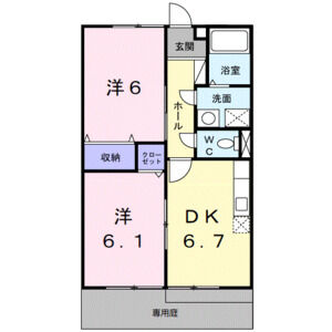 2DK 間取り図