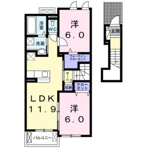 2LDK 間取り図