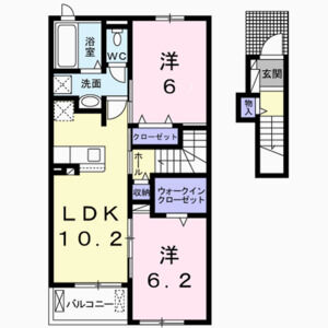 2LDK 間取り図