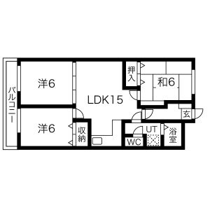 3LDK 間取り図