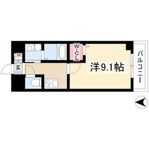 1K 間取り図