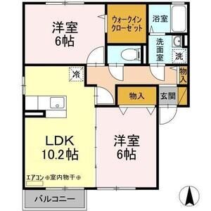 2LDK 間取り図