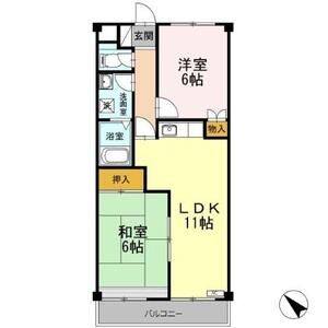 2LDK 間取り図