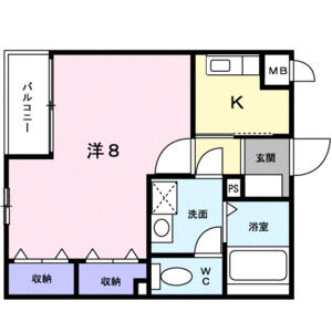 1K 間取り図