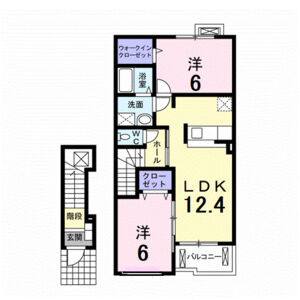 2LDK 間取り図