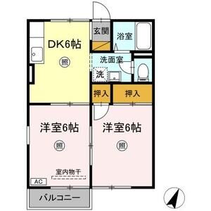 2DK 間取り図