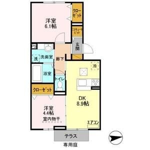 2DK 間取り図