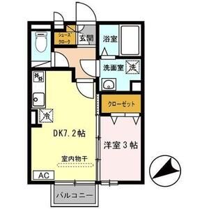 1DK 間取り図