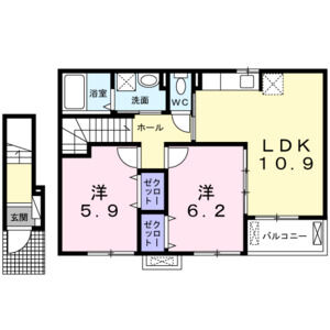 2LDK 間取り図