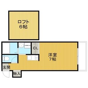 1K 間取り図