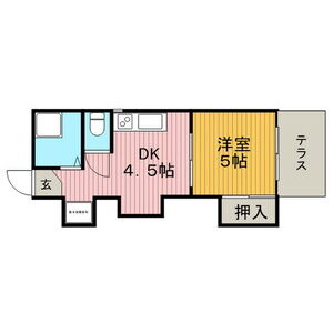 1DK 間取り図