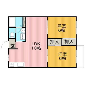 2LDK 間取り図