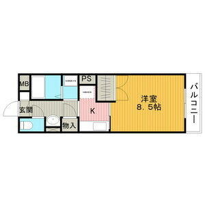 1K 間取り図