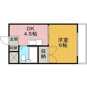 1DK 間取り図