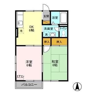 2DK 間取り図