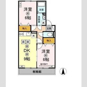 2DK 間取り図