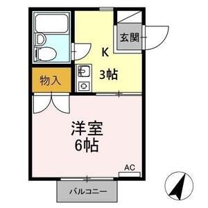 1K 間取り図