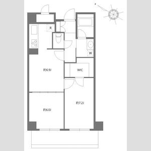 2DK 間取り図