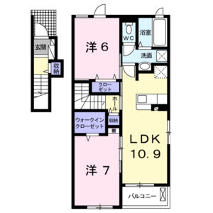 2LDK 間取り図