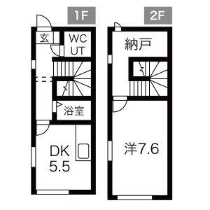 1DK 間取り図