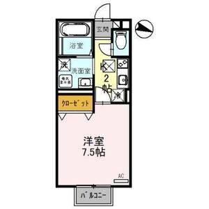 1K 間取り図
