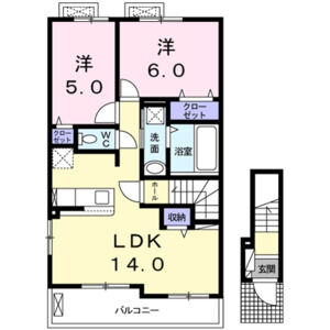 2LDK 間取り図