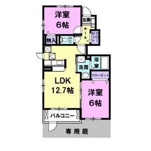 2LDK 間取り図