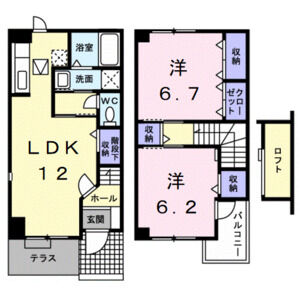 2LDK 間取り図
