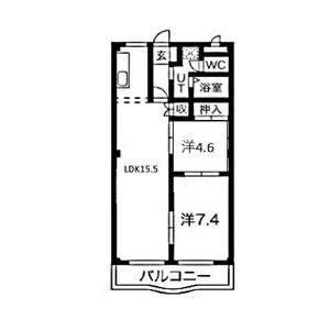 2LDK 間取り図