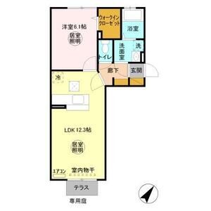 1LDK 間取り図