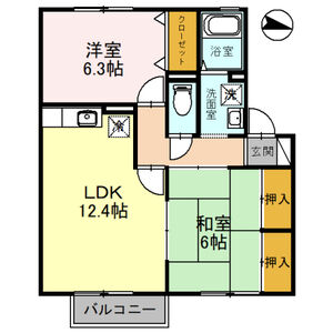 2LDK 間取り図