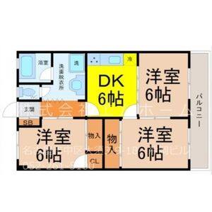 3DK 間取り図