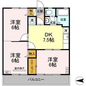 3DK 間取り図