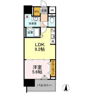 1LDK 間取り図