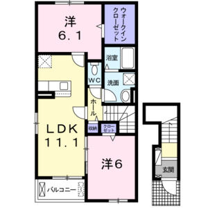 2LDK 間取り図